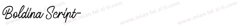 Boldina Script字体转换